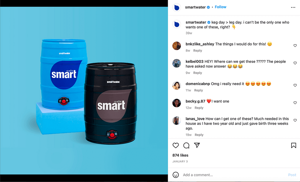 Smartwater Keg